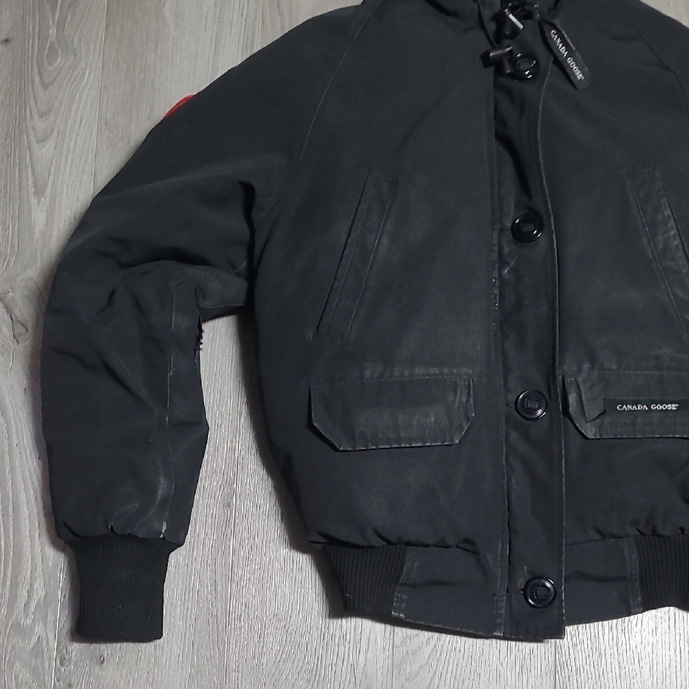 Canada Goose Black Jacket with Fur Hood - Picture 3 of 16